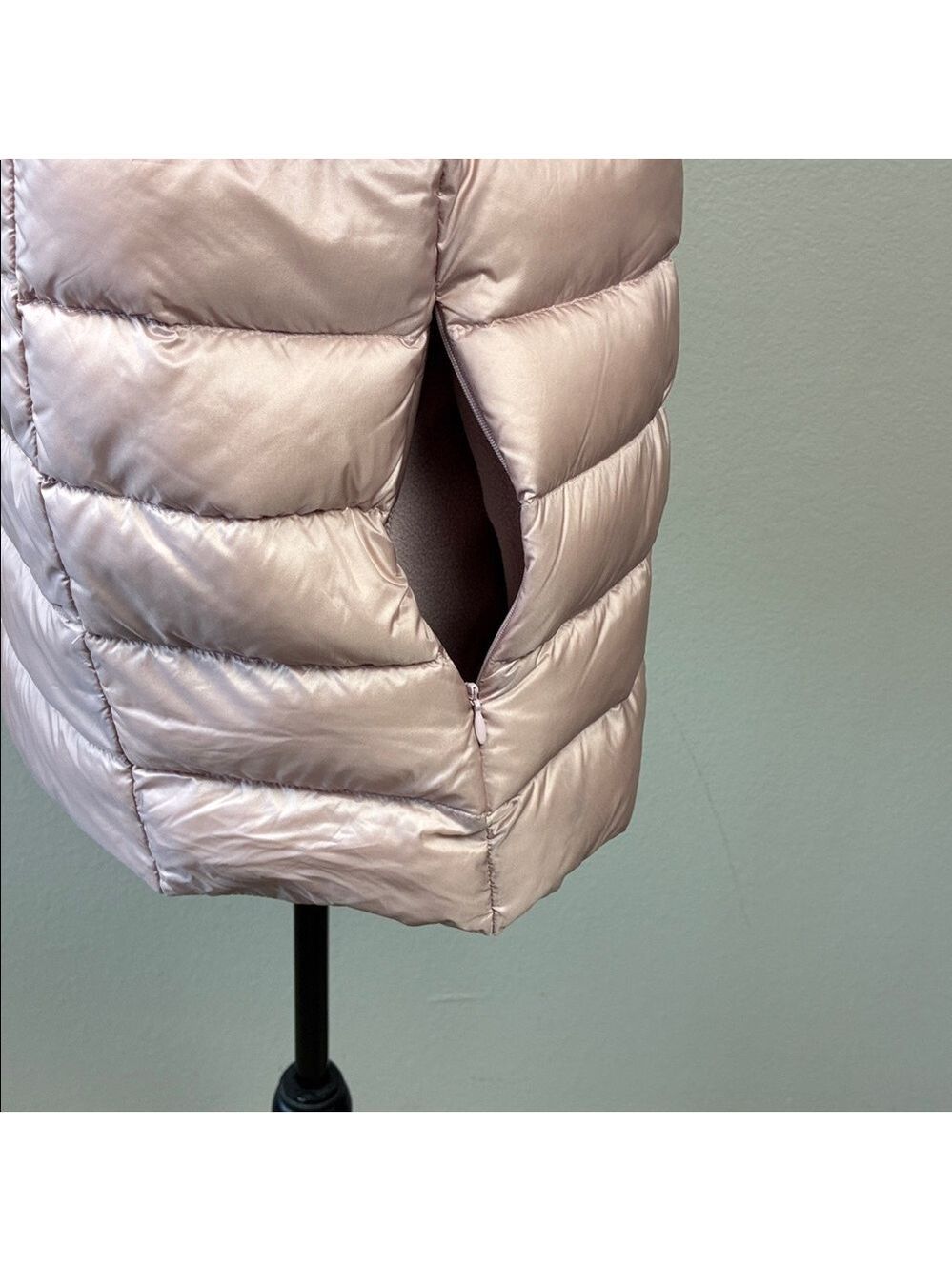 Martha Stewart Down Vest Mauve Short Sleeve Puffer Jacket Gorpcore L - Picture 6 of 9